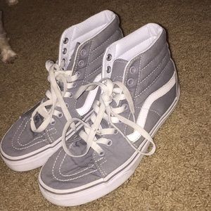 Light grey high top vans